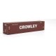 45′ CIMC Container - Assembled -- Crowley (brown, white), HO, Walthers SceneMaster 8571