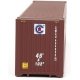 45′ CIMC Container - Assembled -- Crowley (brown, white), HO, Walthers SceneMaster 8571