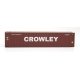 45′ CIMC Container - Assembled -- Crowley (brown, white), HO, Walthers SceneMaster 8571