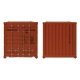 20′ Corrugated Container - Assembled -- Hapag-Lloyd (orange, blue), HO, Walthers SceneMaster 8055