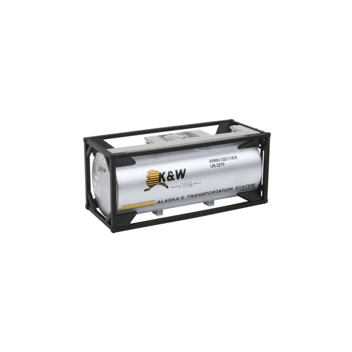 20′ Tank Container - Kit -- K&W Alaska, HO, Walthers SceneMaster 8102