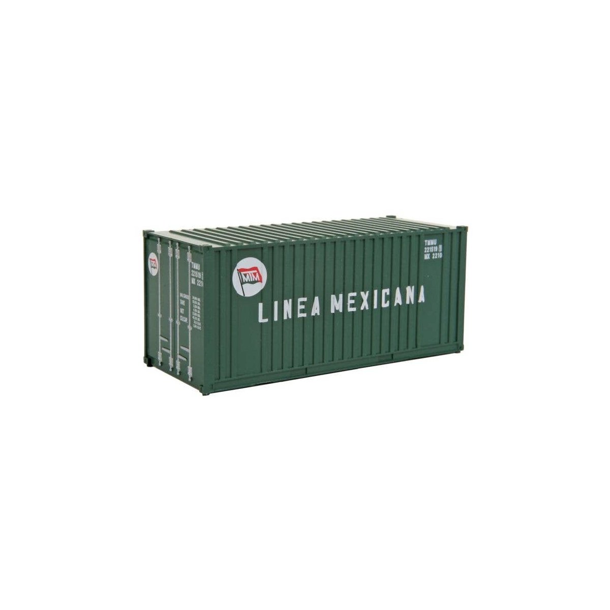 20′ Corrugated Container with Flat Panel - Assembled -- Linea Mexicana, HO, Walthers SceneMaster 8008