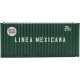20′ Corrugated Container with Flat Panel - Assembled -- Linea Mexicana, HO, Walthers SceneMaster 8008