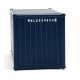 20′ Corrugated Container - Assembled -- Wan Hai (blue, white, red A Lettering), HO, Walthers SceneMaster 8066