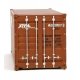 20′ Corrugated Container - Assembled -- Xtra Leasing (brown, white), HO, Walthers SceneMaster 8067