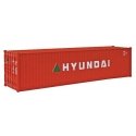 40′ Hi Cube Corrugated Side Container - Assembled -- Hyundai (orange, white, green, yellow), HO, Walthers SceneMaster 8253