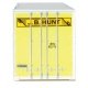 48′ Ribbed-Side Container - Assembled -- J.B. Hunt (white, yellow, black), HO, Walthers SceneMaster 8472