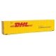 45′ CIMC Container - Assembled -- DHL (yellow, red), HO, Walthers SceneMaster 8560