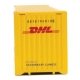 45′ CIMC Container - Assembled -- DHL (yellow, red), HO, Walthers SceneMaster 8560