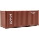 20′ Corrugated Container with Flat Panel - Assembled -- Triton (brown, white), HO, Walthers SceneMaster 8004