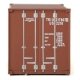 20′ Corrugated Container with Flat Panel - Assembled -- Triton (brown, white), HO, Walthers SceneMaster 8004