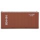 20′ Corrugated Container with Flat Panel - Assembled -- Triton (brown, white), HO, Walthers SceneMaster 8004