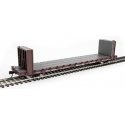 60` Pullman-Standard Bulkhead Flatcar (48` IL) - Ready to Run -- Trailer Train 90610 (brown), HO, WalthersMainline 5875