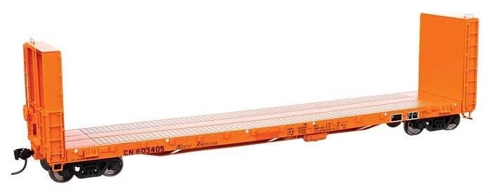50′ CC&F Bulkhead Flatcar - Ready to Run -- Canadian National 603405 (orange), HO, WalthersProto 104351