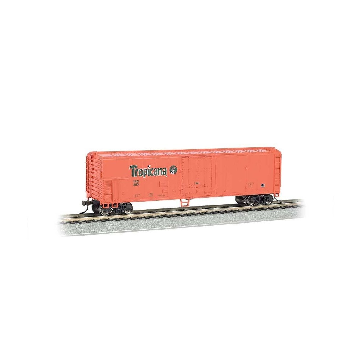 50′ Steel Mechanical Reefer - Ready to Run - Silver Series(R) -- Tropicana TPIX 250 (orange)