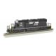 EMD SD40-2 w/DCC & Sound -- Norfolk Southern 3430 (black, white Horse Head Logo)
