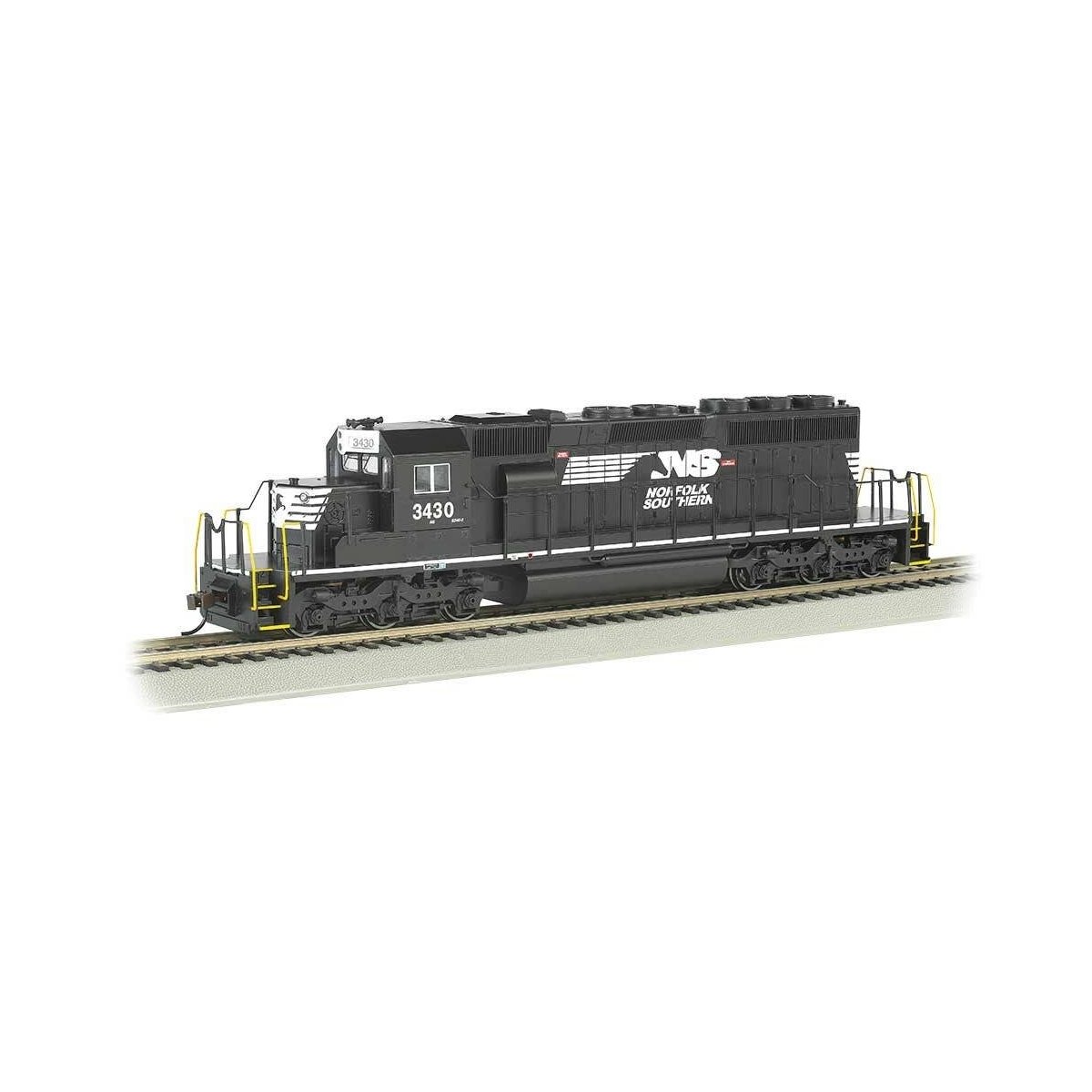 EMD SD40-2 w/DCC & Sound -- Norfolk Southern 3430 (black, white Horse Head Logo)