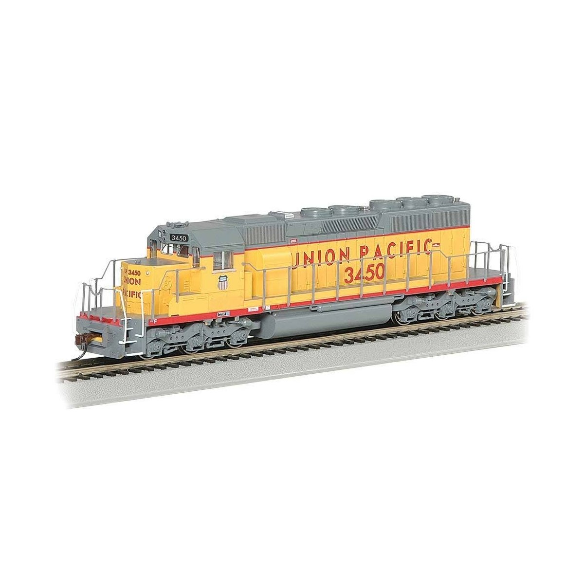 EMD SD40-2 w/DCC & Sound -- Union Pacific 3450 (Armour Yellow, gray, red)
