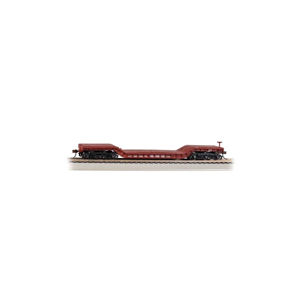 52′ Depressed-Center Flatcar - Ready to Run - Silver Series(R) -- Santa Fe 90000, HO, Bachmann Industries 18337