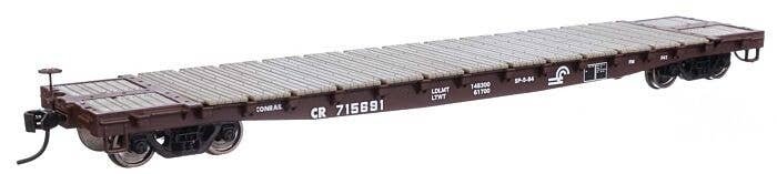 53′ GSC Flatcar - Ready to Run -- Conrail 715691, HO, WalthersMainline 6606