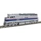 EMD F40PH - Standard DC -- Amtrak(R) 393 (Phase IV silver, Wide Blue, Thin Red, White Stripes)