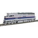 EMD F40PH - Standard DC -- Amtrak(R) 393 (Phase IV silver, Wide Blue, Thin Red, White Stripes)