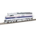 EMD F40PH - Standard DC -- Amtrak(R) 404 (Phase IV silver, Wide Blue, Thin Red, White Stripes)
