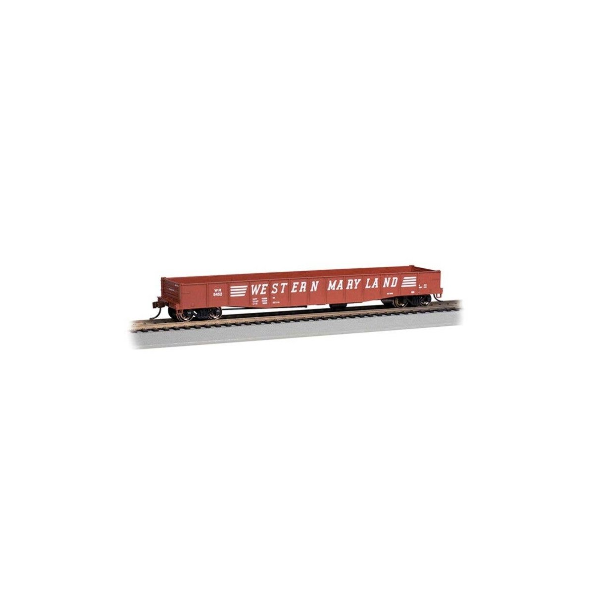 ACF 50`6` Drop-End Gondola - Ready to Run - Silver Series(R) -- Western Maryland (Boxcar Red, HO, Bachmann Industries 74804
