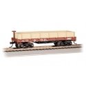 Old-Time Wood Gondola - Ready to Run -- Atchison, Topeka & Santa Fe 966 (Boxcar Red, beige), HO, Bachmann Industries 15401
