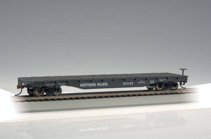52′ Flatcar - Ready to Run - Silver Series(R) -- Northern Pacific, HO, Bachmann Industries 17333