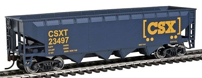 Offset Hopper - Ready to Run -- CSX Transportation (blue, yellow Boxcar Logo), HO, WalthersTrainline 1425