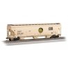 Trinity 5161 3-Bay Covered Hopper - Ready to Run -- CSX 265196 (pale yellow, black, Grain Ex, HO, Bachmann Industries 70635