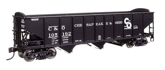 70-Ton AAR 3-Bay Open Hopper - Ready to Run -- Chesapeake & Ohio 105192, HO, WalthersMainline 56739