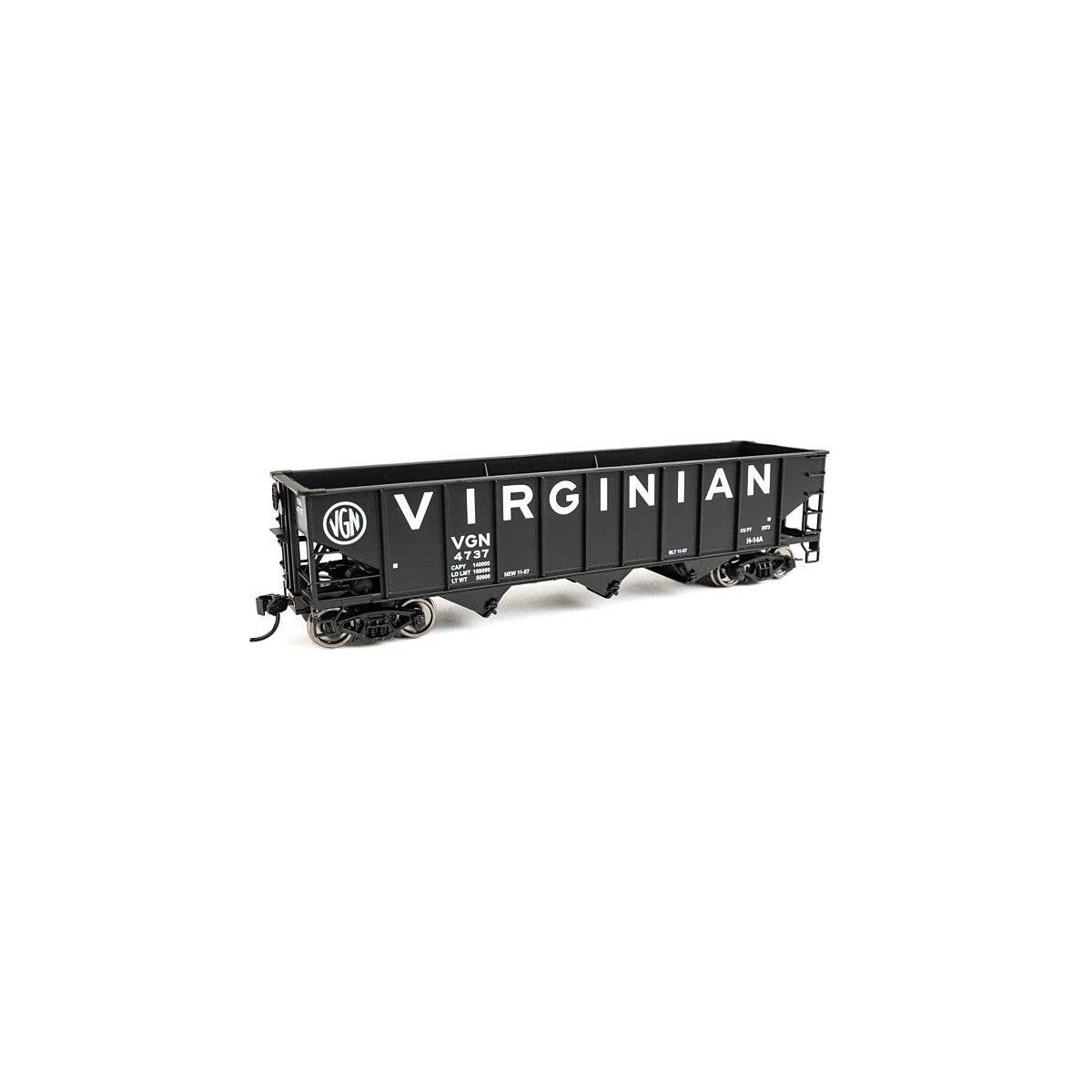 70-Ton AAR 3-Bay Open Hopper - Ready to Run -- Virginian 4737, HO, WalthersMainline 56731