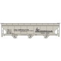 ACF 47′ 3-Bay Center-Flow Covered Hopper - Kit -- FMC Chemicals 45018 (gray, black), HO, Accurail Inc 2120