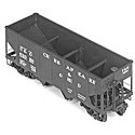 36′ USRA 2-Bay Open Steel Hopper - Kit -- Undecorated, HO, Tichy Train Group 4027