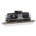 GE 44-Ton Switcher - Sound and DCC - Sound Value -- Atchison, Topeka & Santa Fe 468 (Zebra Stripes black, silver), HO, Bachmann 