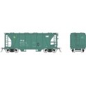 Enterprise 2-Bay Covered Hopper - Ready to Run -- Penn Central (MOW, Jade Green, white, Smal, HO, Rapido Trains Inc 149007A