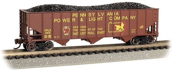 Bethlehem Steel 100-Ton 3-Bay Hopper - Ready to Run -- Pennsylvania Power & Light 286 (Boxcar, N, Bachmann Industries 18755