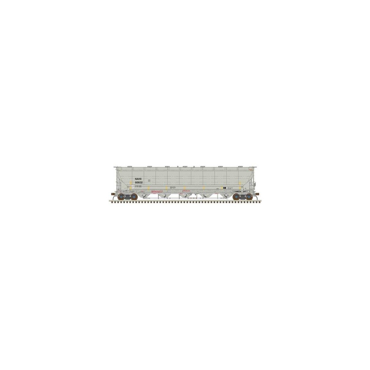 Trinity 5660 PD Covered Hopper - Ready to Run -- GE Rail Services NAHX 60832 (gray, b, N, Atlas Model Railroad Co. 50006851