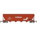 56′ ACF Center-Flow Covered Hopper - Ready to Run - Silver Series(R) -- Conrail (Boxcar Red,, HO, Bachmann Industries 17560