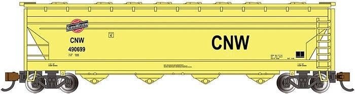 56′ ACF Center-Flow Covered Hopper - Ready to Run - Silver Series(R) -- Chicago & North West, HO, Bachmann Industries 17559