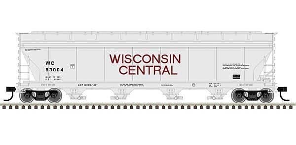 ACF 5250 Centerflow Covered Hopper - Ready to Run - Master(R) Plus -- Wisconsin Cent, HO, Atlas Model Railroad Co. 20006399