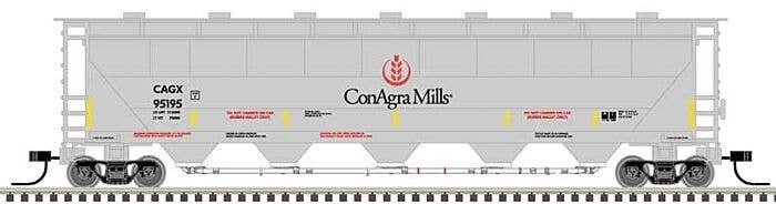 Trinity PD5000 Covered Hopper - Ready to Run -- ConAgra Mills CAGX 95121 (gray, red), N, Atlas Model Railroad Co. 50005671