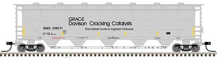 Trinity PD5000 Covered Hopper - Ready to Run -- Grace Davison NAHX 550087 (gray, blac, N, Atlas Model Railroad Co. 50005677