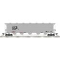 Trinity PD5000 Covered Hopper - Ready to Run -- Kansas City Southern 6007 (gray, blac, N, Atlas Model Railroad Co. 50005681