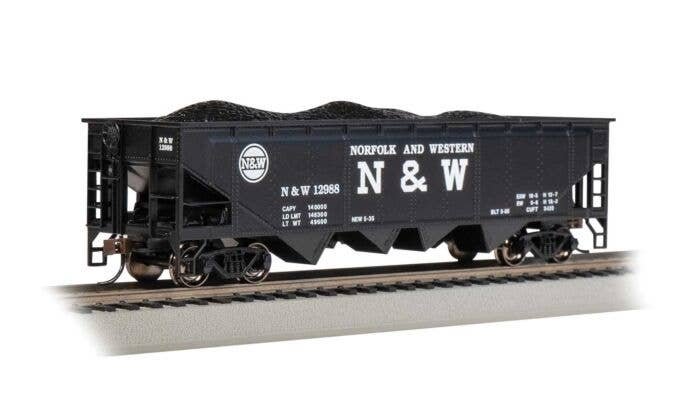 40′ Quad Hopper - Ready to Run - Silver Series(R) -- Norfolk & Western, HO, Bachmann Industries 17642