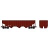 70-Ton 14-Panel 3-Bay Hopper - Ready to Run -- Dimensional Data (Boxcar Red), HO, Bowser Manufacturing Co. 43443
