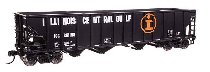 50′ 100-Ton 4-Bay Hopper - Ready to Run -- Illinois Central Gulf 361198, HO, WalthersMainline 57819