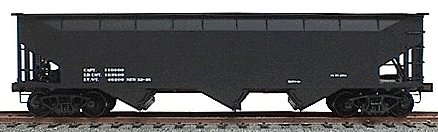 AAR 70-Ton Offset-Side 3-Bay Hopper -- Data Only (black), HO, Accurail Inc 7597